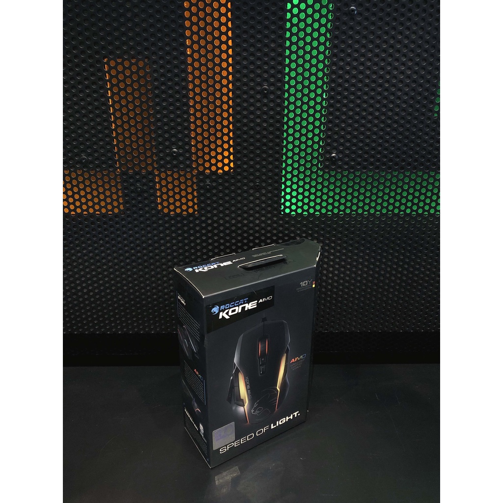 ROCCAT Kone AIMO Remastered - Mouse Gaming Ergonomis Hitam 23 Tombol Mekanik