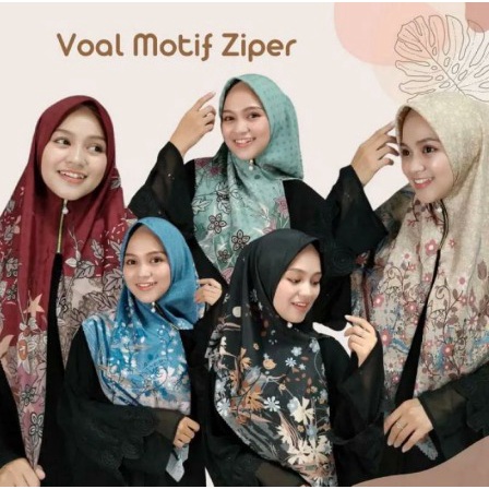 Hijab zipper motif