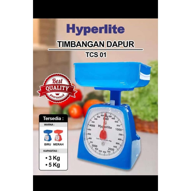 LS 965 - Timbangan Kue Dapur Kitchen Scale Analog Manual Kapasitas 5 KG Hyperlite TCS 01