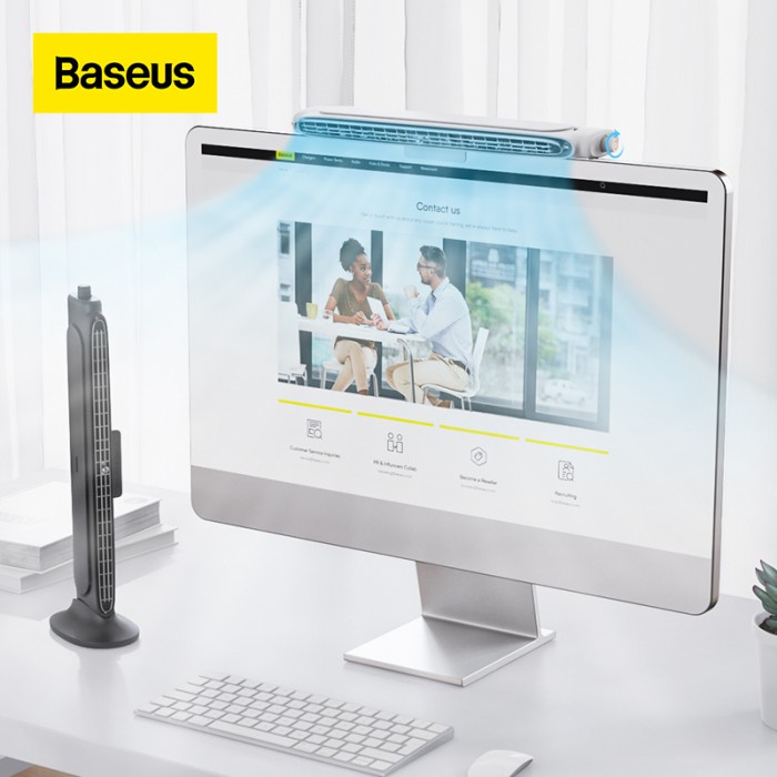 Baseus Stand Desk Clip-On Fan Pendingin Portable AC Kipas Klip Jepit Monitor PC Komputer