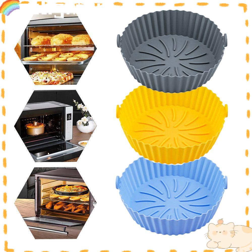 Solighter Panci Silikon Lembut Masak Reusable AirFryer Aksesoris Baking Basket