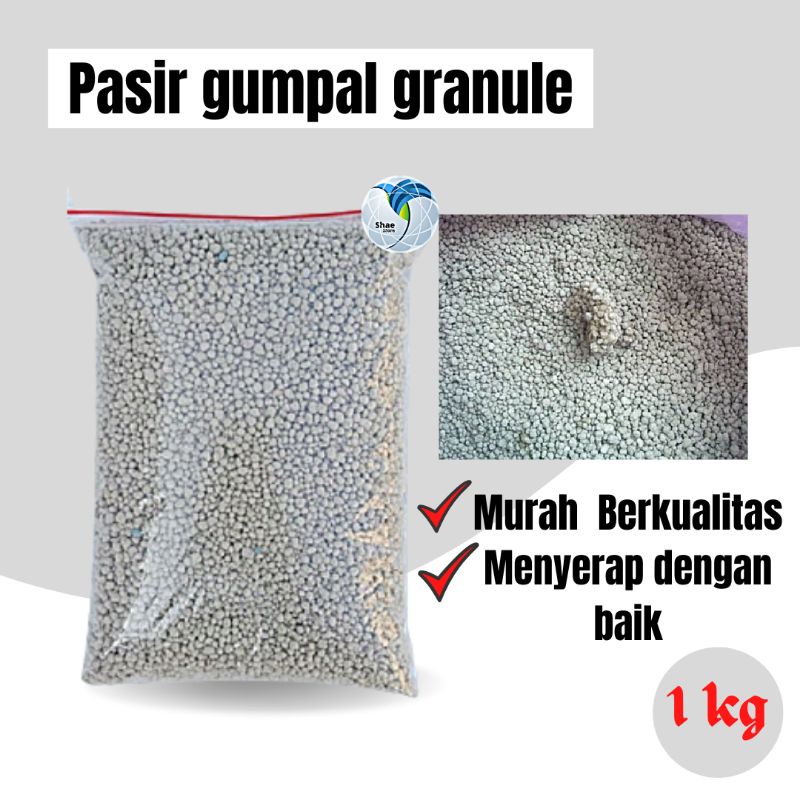 Pasir Kucing Gumpal Granule Repack 1kg