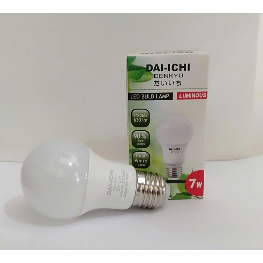BOHLAM LAMPU LED 7W LUMINOUS PUTIH 6400K GARANSI 6 BULAN DAI-ICHI