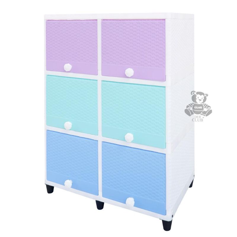 Lemari Cabinet Plastik Serbaguna Club Flip DOUBLE susun 3