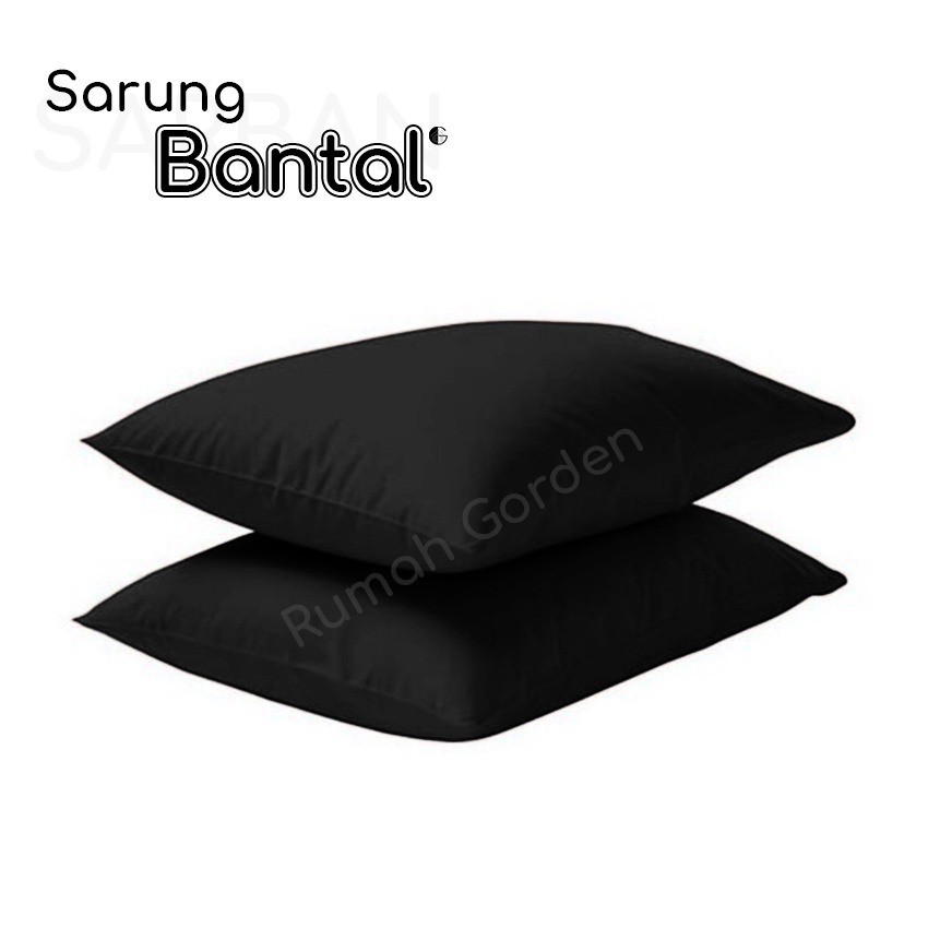 Sarung Bantal dan Sarung Guling Polos Warna Abu Merah Hitam Putih Navy Hijau Sage ungu Harga Satuan