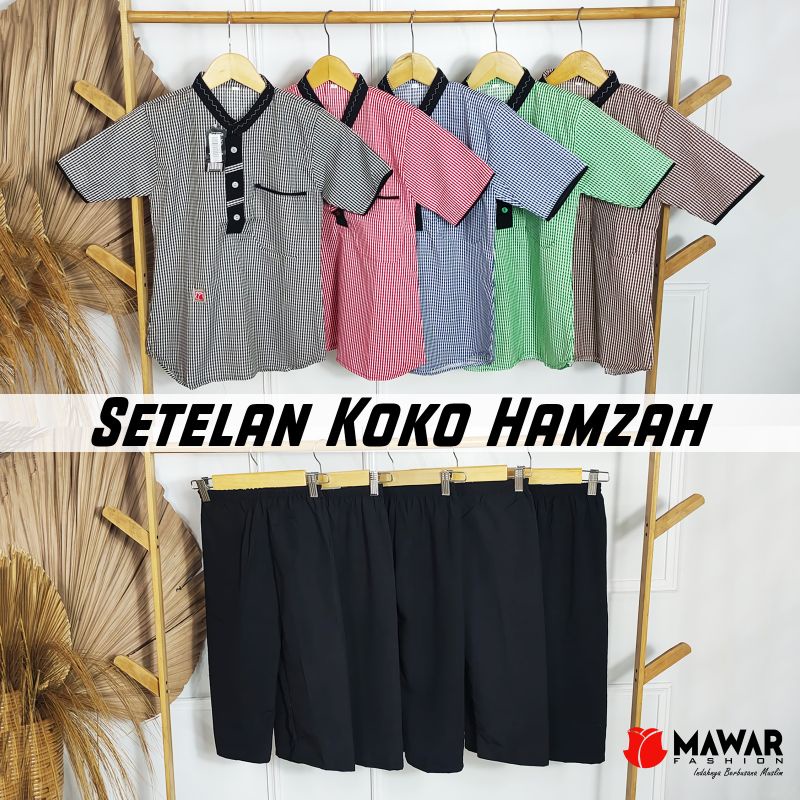 Koko Hamzah / Setelan Koko Anak List Kotak-kotak