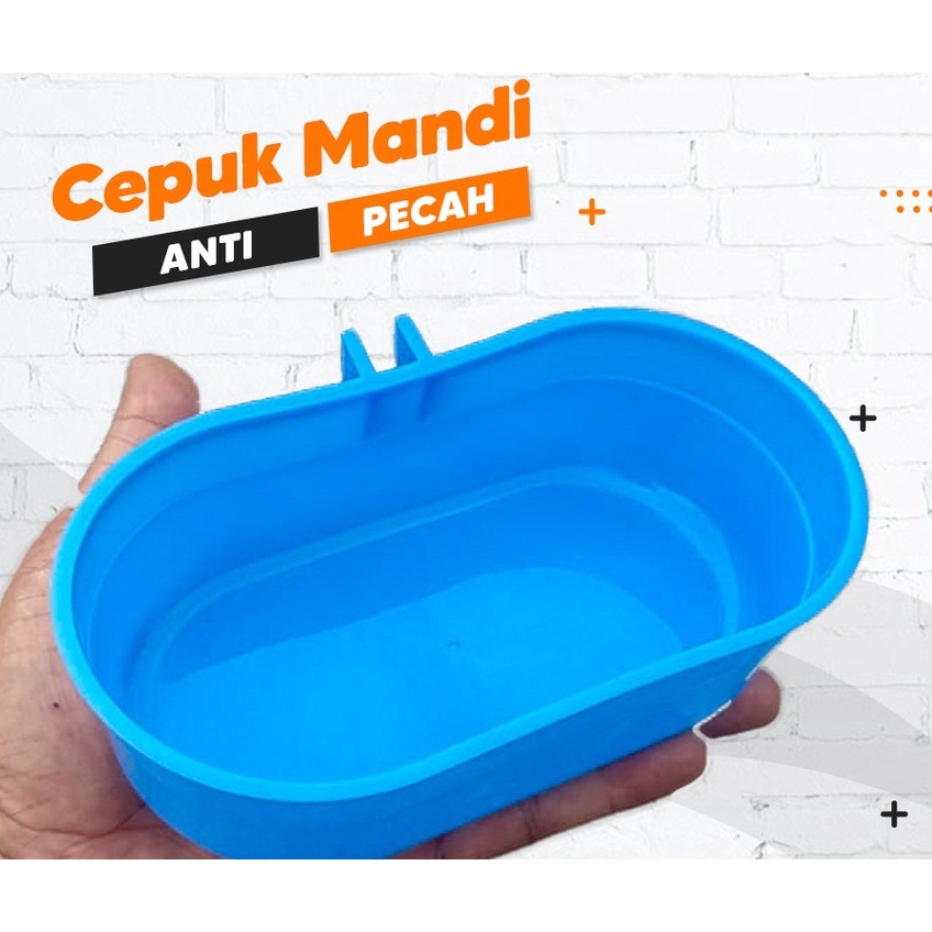 Cepuk BAK MANDI Minum Makan Oval Burung Ayam Kucing Kelinci Kura Kura