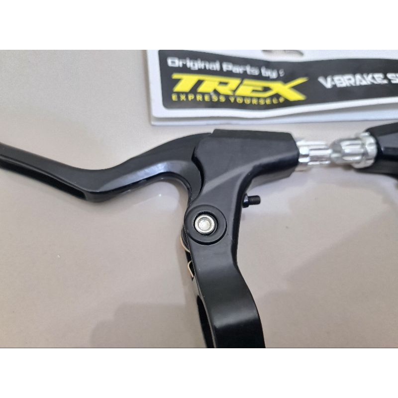 SEPASANG HANDLE REM SEPEDA FULL ALLOY BRAKE LEVER TUAS REM TREX ALUMINIUM SEPEDA MTB LIPAT SELI