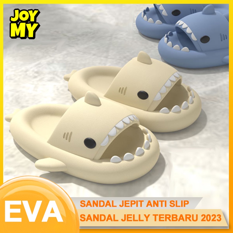 Sandal wanita slop terbaru kekinian Sandal hiu dewasa wanita  import Sendal selop jelly karet rumah murah Lembut ringan nyaman EVA Sepatu sandal