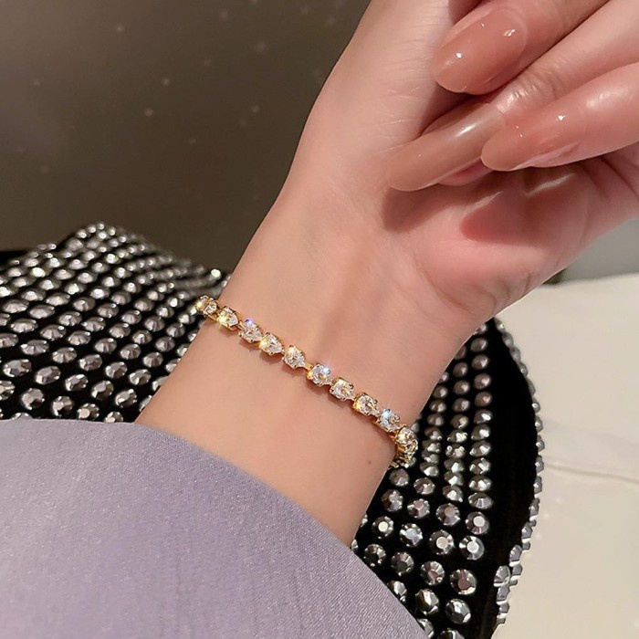 Promo Bz251 Gelang Kristal Zircon Adjustable Gayauntuk Wanita Termurah