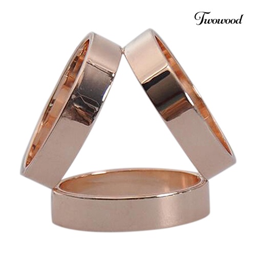 Twowood Fashion Rose Gold Disepuh Trio Syal Cincin Syal Sutra Gesper Klip Slide Perhiasan