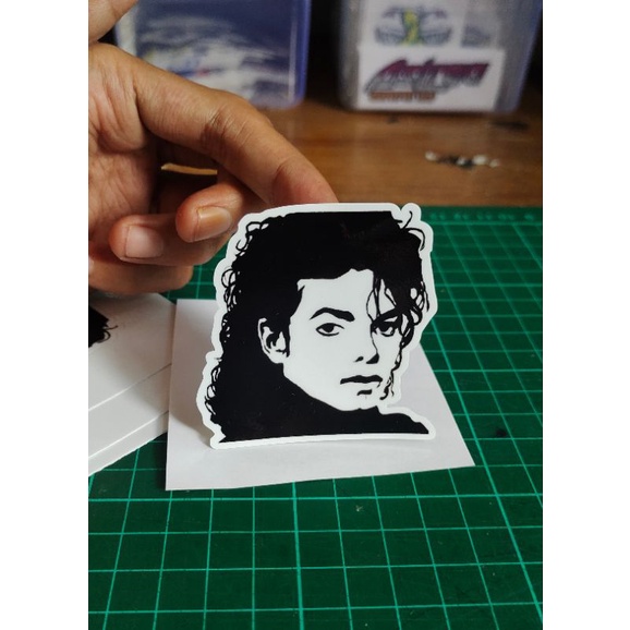 

stiker print Michael Jackson custom stiker murah keren lucu