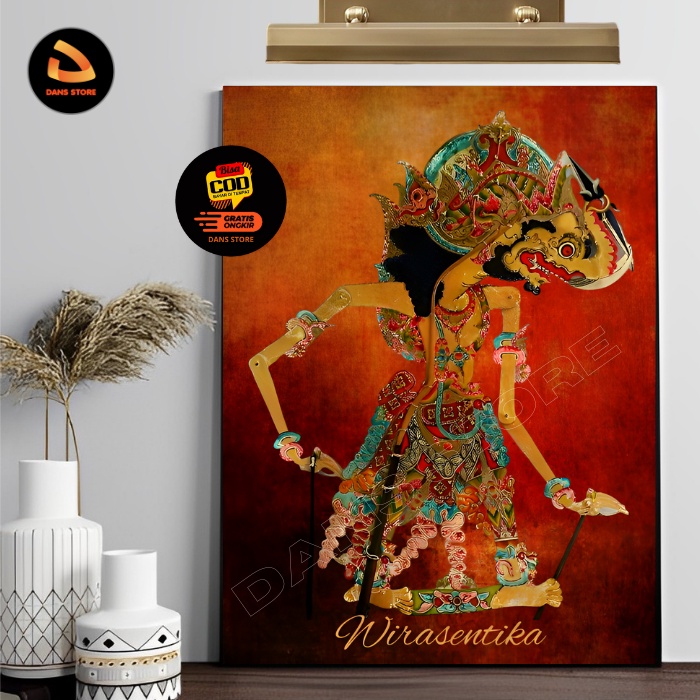 Jual Hiasan Dinding Poster Wayang Kulit Wirasemtika Pajangan Dinding Dan Walldekor Ws Shopee