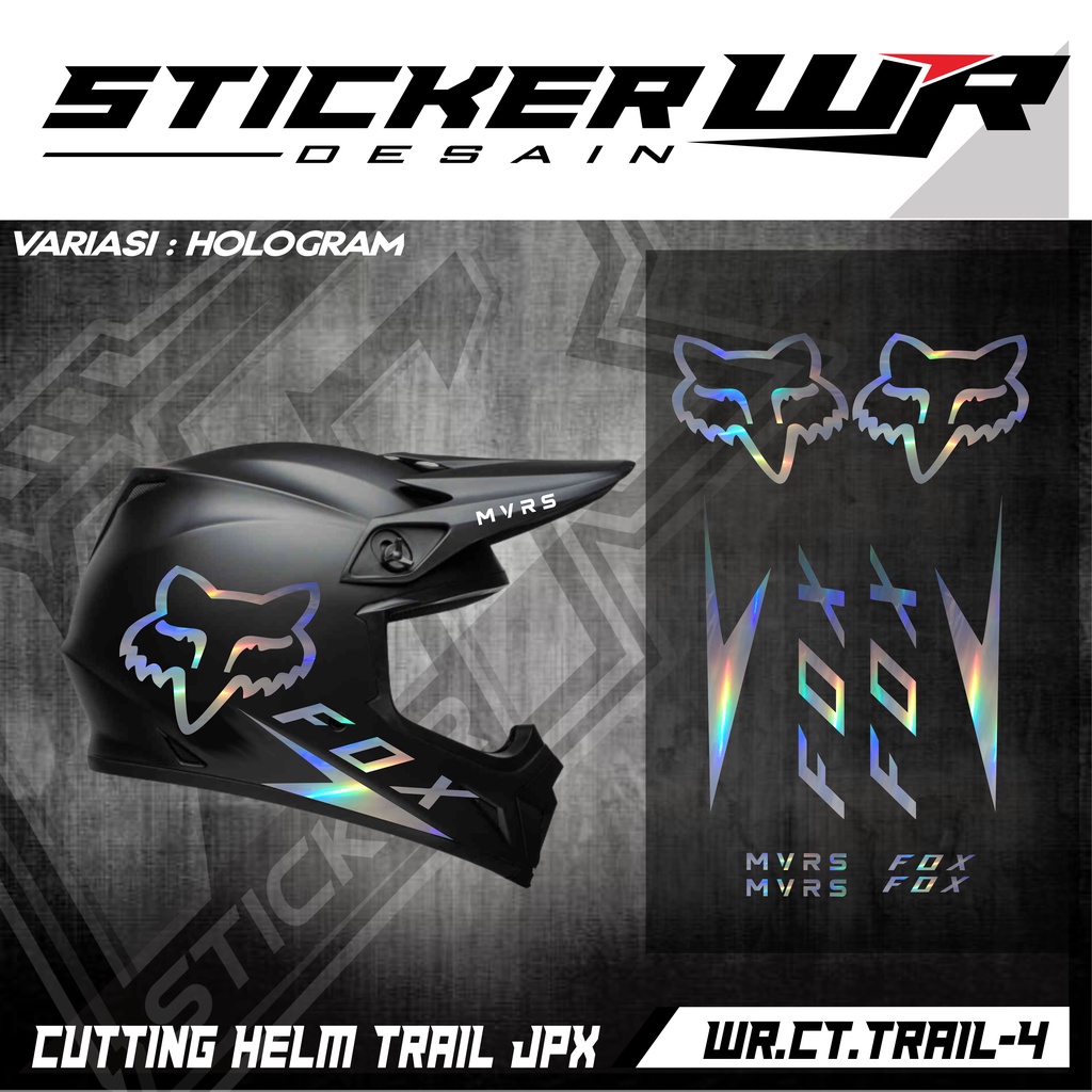 Sticker Helm JPX - Cutting Stiker Helm Trail FOX WR-4