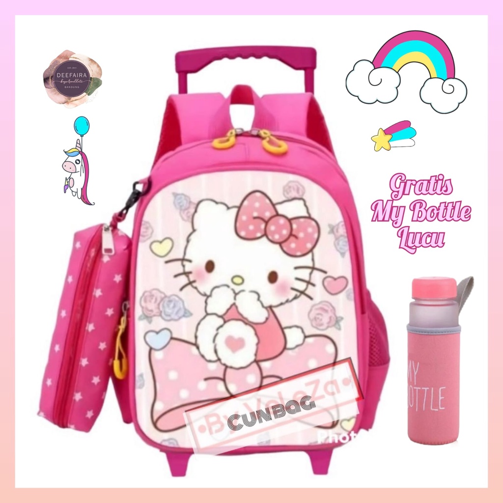 Tas Ransel Troli Anak Perempuan Gambar HK1tty Buy 1 Get 3 Untuk Anak Tk Dan Paud