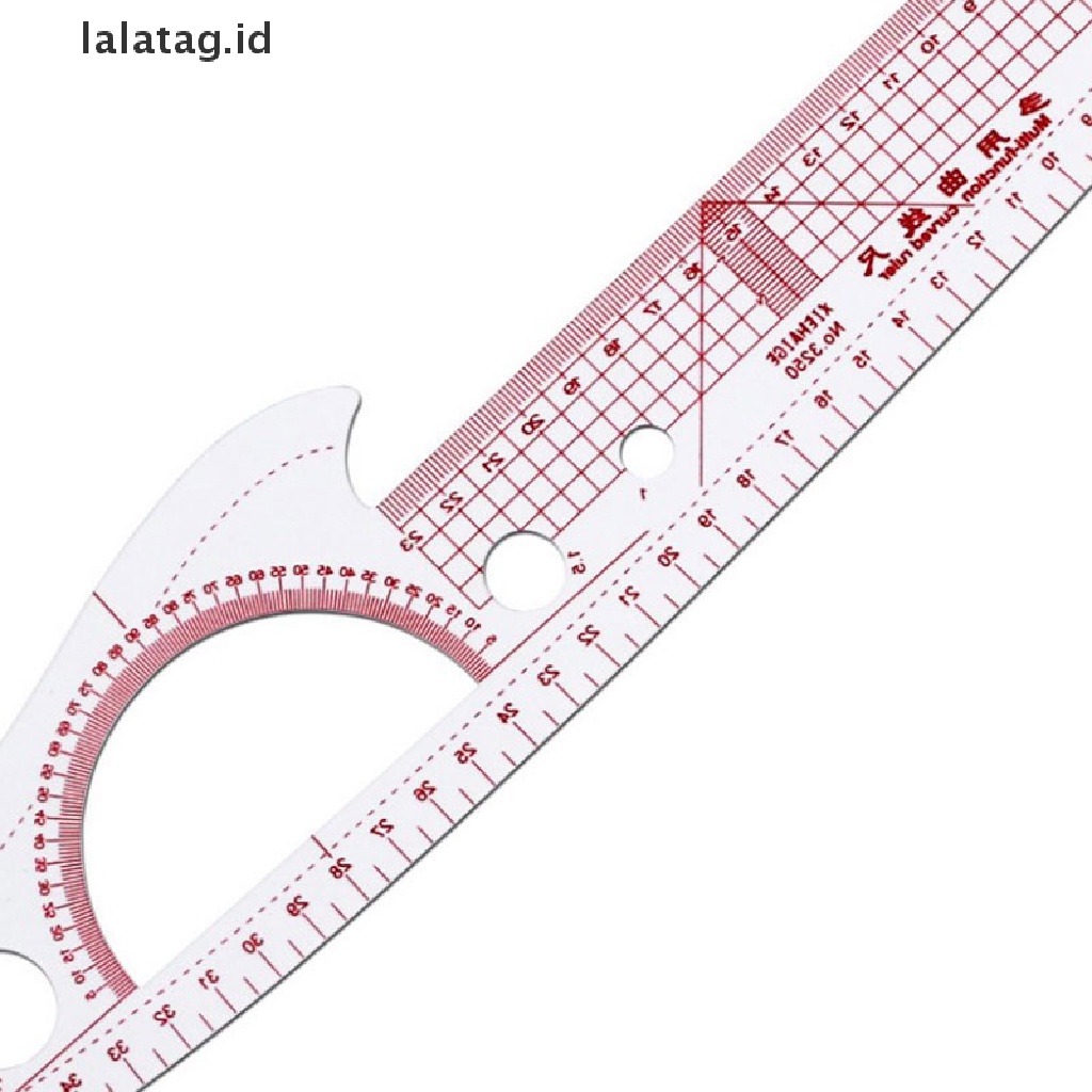 [lalatag] Penggaris Jahitan French Curve Bahan Plastik Multi Fungsi Easy Curve Ruler Untuk Knitters [ID]