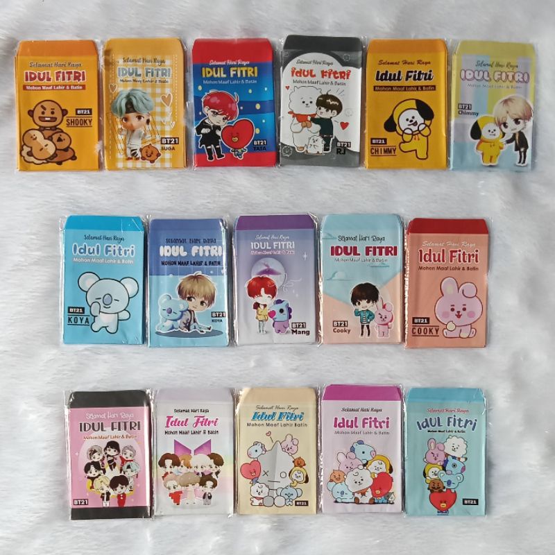 

Amplop lebaran kertas medium seri BT21