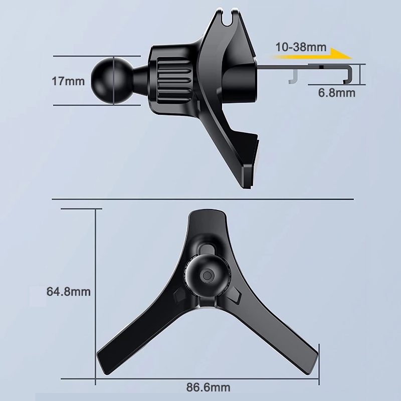 Klip Holder Telepon Mobil Universal 17mm Kepala Bola Car Air Vent Mount Clip Car Air Outlet Hook Untuk Magnet Braket Ponsel Auto Interior Aksesoris