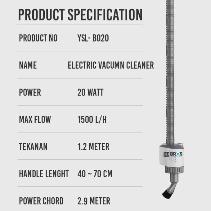 Vacuum Aquarium dan Kolam / Siphon Gravel Aquascape / Electric Vacumn