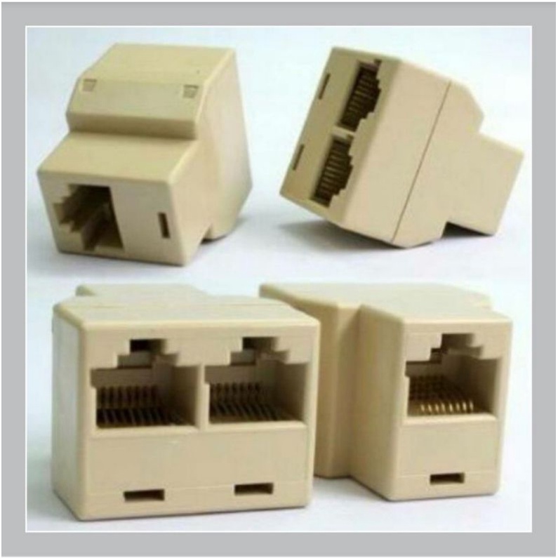 Barrel RJ45 Doble /Cabang Barrel Utp Doble Lubang