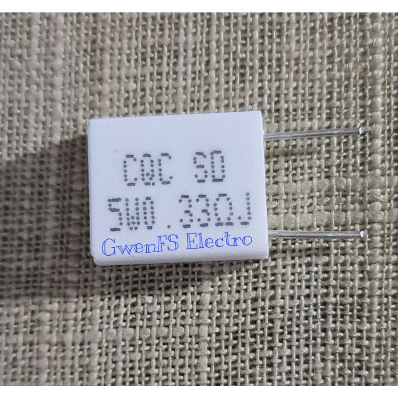 Resistor Kapur 5W Gepeng 5 W 0.5R 0.22R 0.33R 0.47R