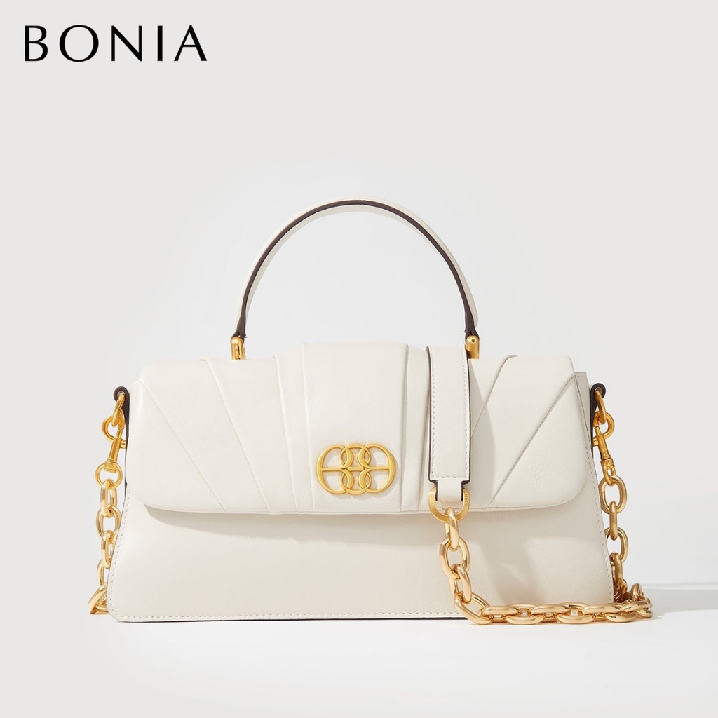 Bonia - Croissant Satchel Bag White