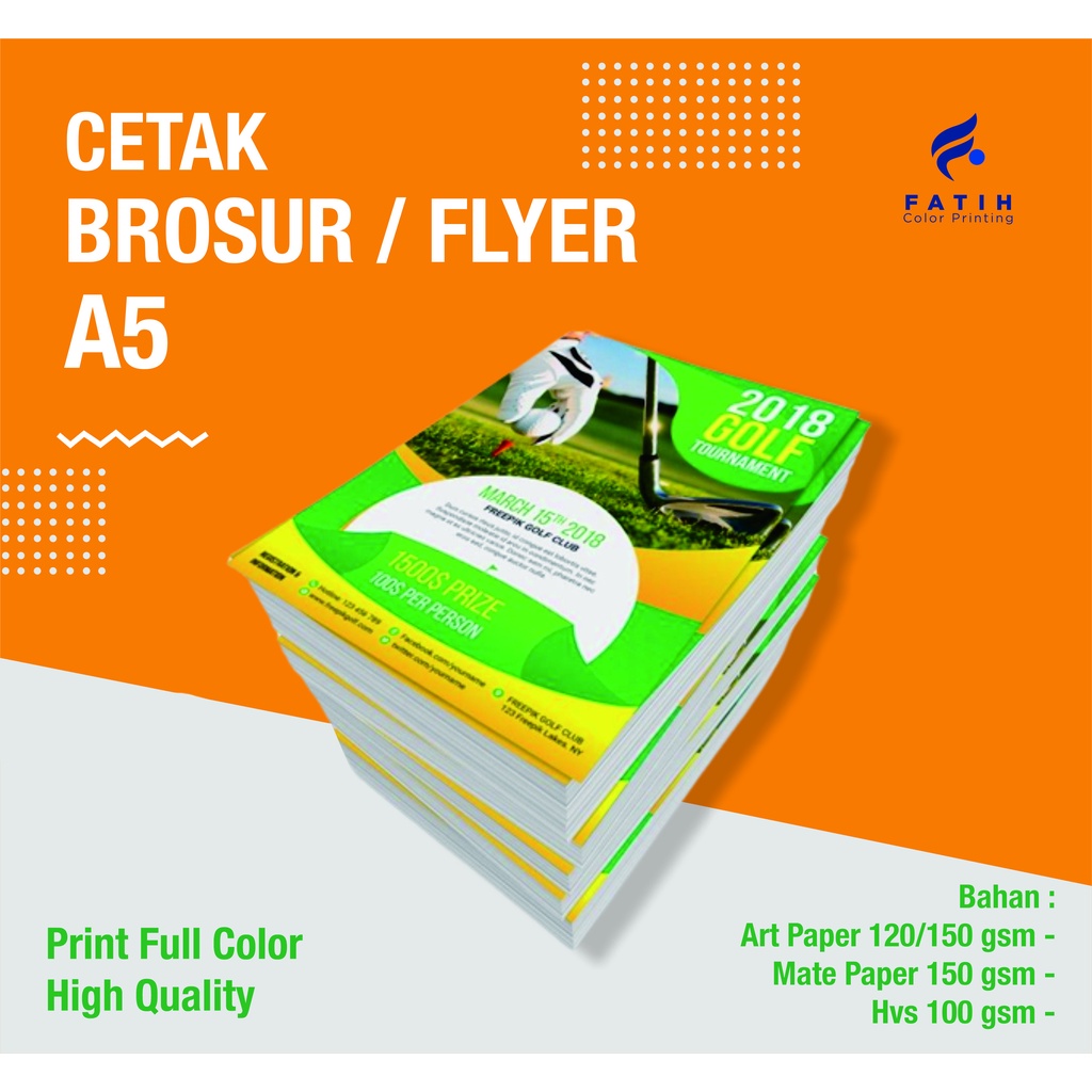 Jual Cetak Brosur A5 Brosur Art Paper A5 150 Gsm Fatihcolorprinting