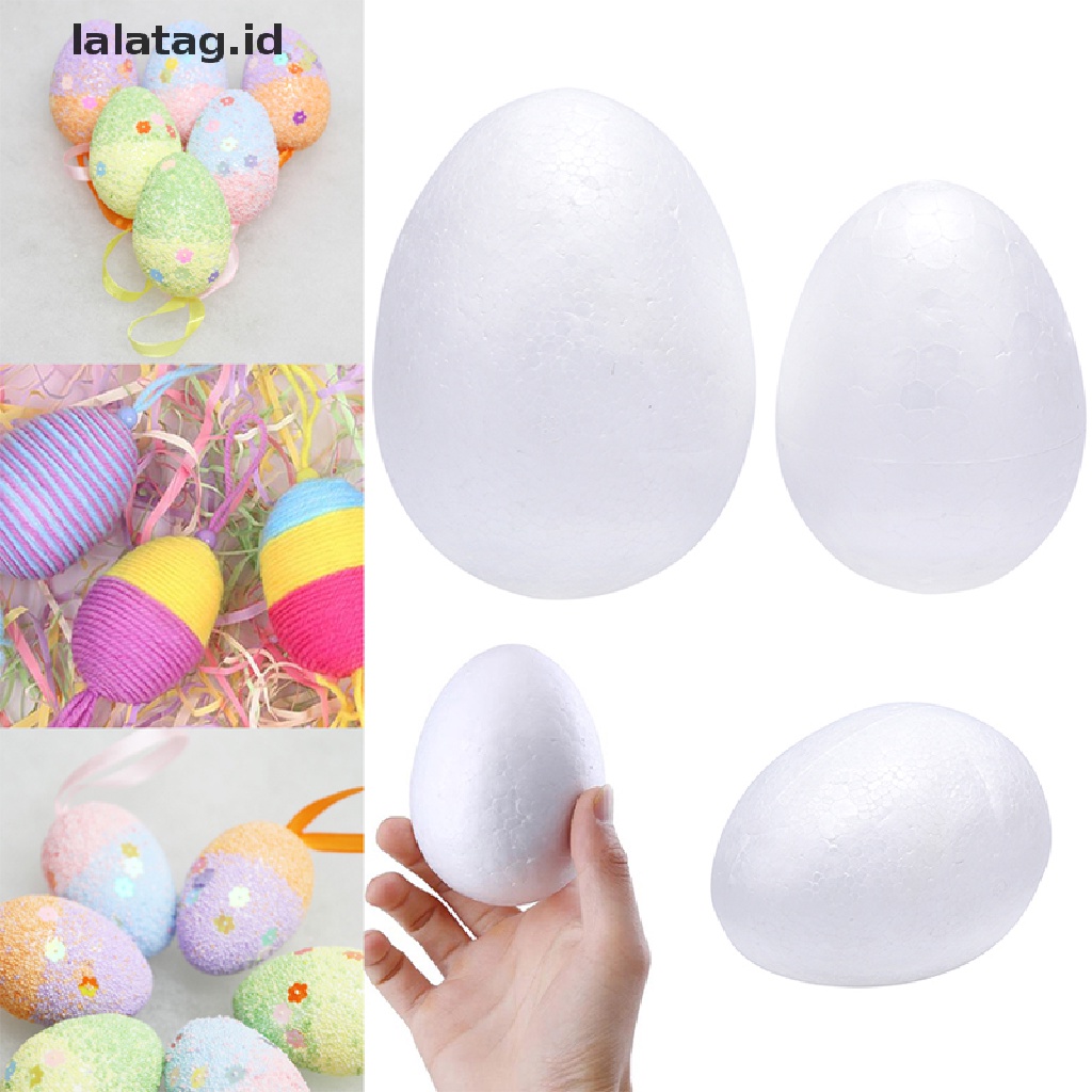 [lalatag] 10pcs Telur Paskah Styrofoam Bola Busa Handmade DIY Craft Dekorasi Pesta [ID]