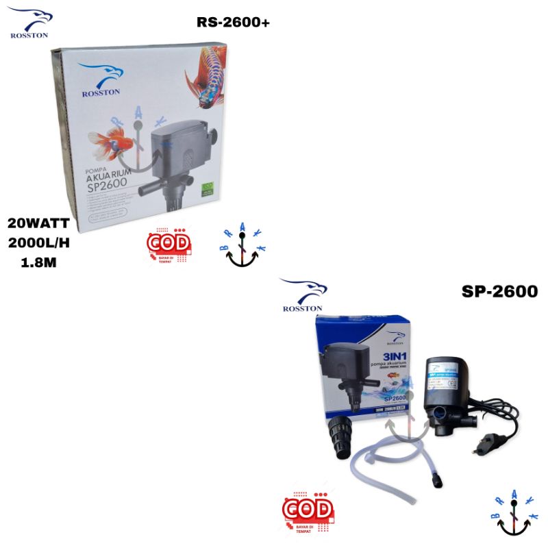 Mesin Pompa Aquarium Aquascape Rosston SP 2600 SP 3000 Original