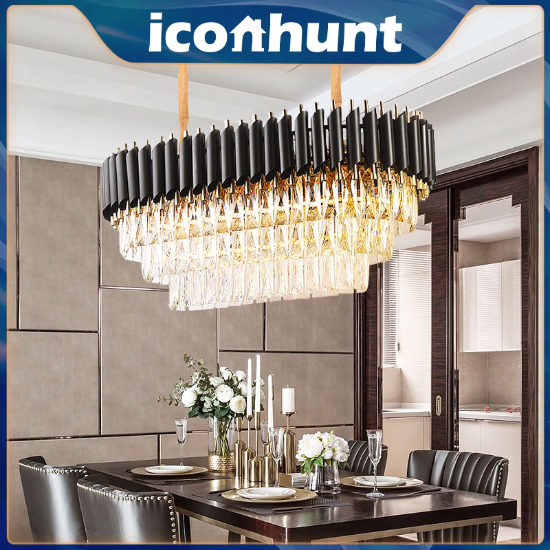 Lampu Gantung Kristal Chandelier Modern Mewah Island Ruang Keluarga Ruang Makan 80cm Lampu Hias Gantung