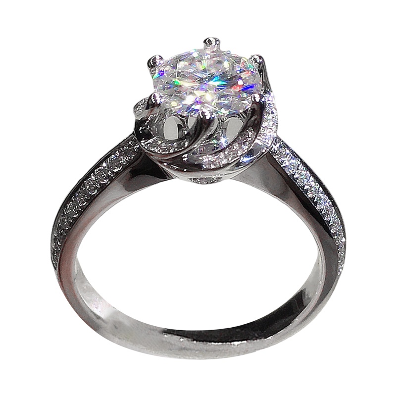 Trend Eternity Cincin Kawin Wanita Briliant Cubic Zirconia Temperamen Elegan Nikah Pertunangan Aksesoris Perhiasan Klasik