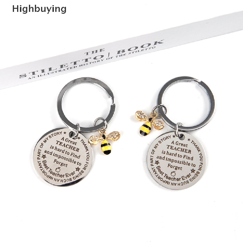 Hbid Gantungan Kunci Hari Guru Bee Key Chain Letter Pendant Keyring Gantungan Kunci Elegan Glory