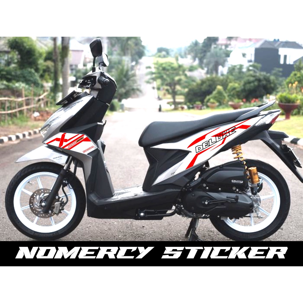 Striping Lis Stiker Motor Honda Beat CBS ISS 2020 lis merah