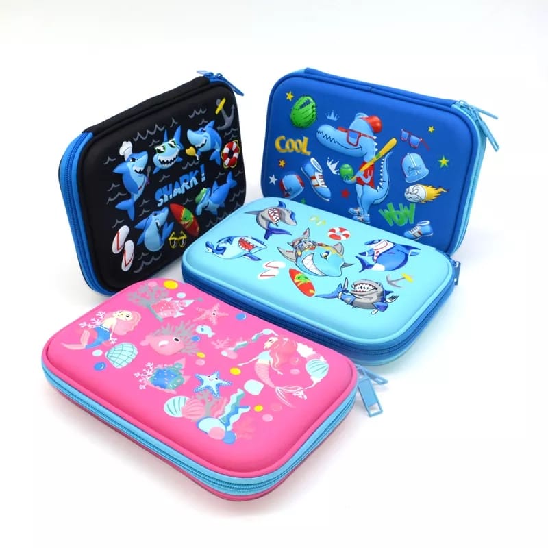 Tempat Pensil 3D Timbul Ukuran Besar L Kotak Pensil 3d Large Unicorn Jumbo EVA Hard Case 6D Kartun Tahan Air  Alat Tulis Sekolah Unicorn Hadiah Anak Sekolah