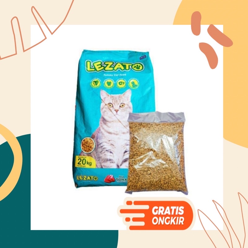 Makanan Kucing Lezato Makanan Kering makanan kucing Tuna Flavour Lezato Adult 1kg cat food Murah