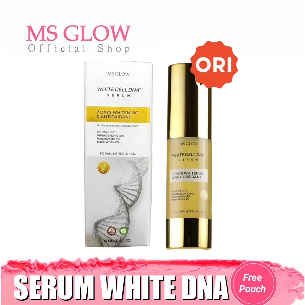 Original Serum White Cell Dna Ms Glow Jogja / Muka Wajah Flek Hitam Hyperpigmentasi