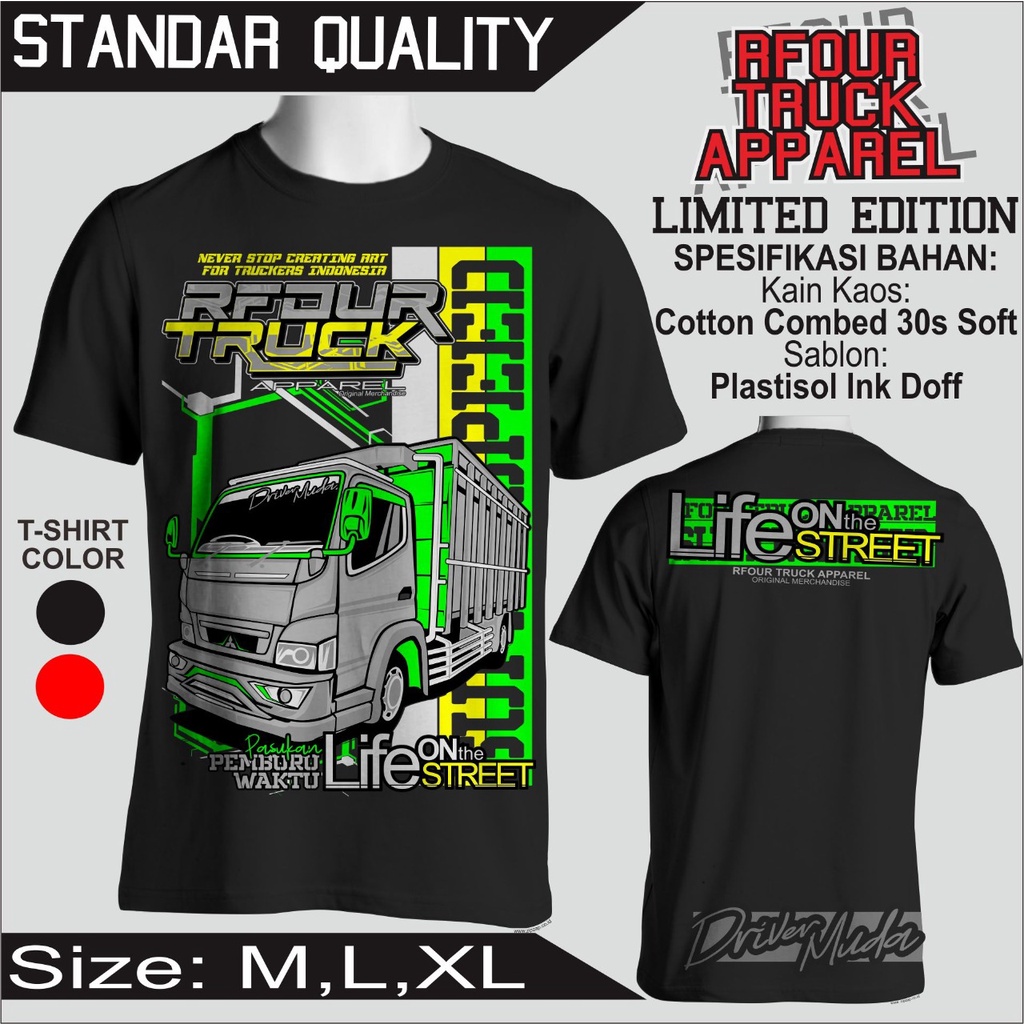 PROMO/OBRAL KILAT/KAOS TRUCK REBECCA/KAOS GAMBAR TRUCK/KAOS TRUCK RFOUR ORIGINAL/Kaos truck mania/kaos truck oleng