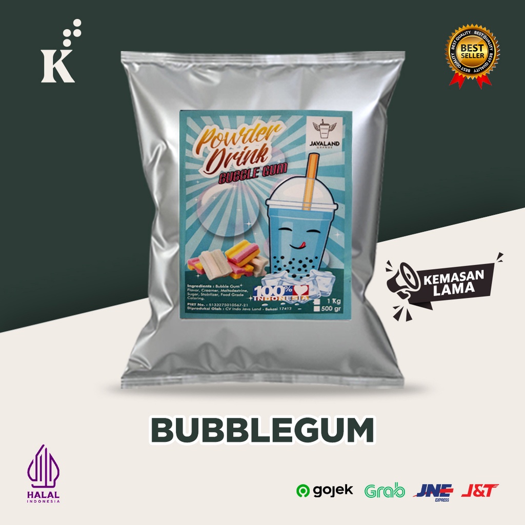 Bubuk Minuman Bubble Powder Drink Bubble Gum ORIGINAL Javaland 1kg