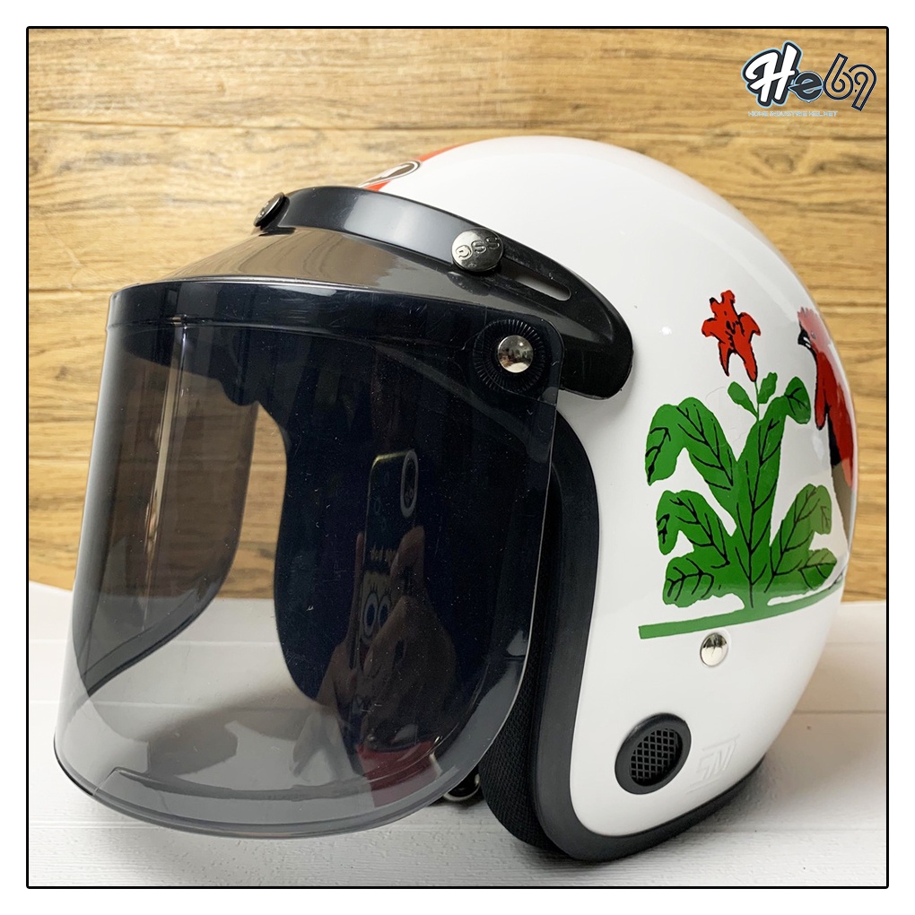 Helm Bogo Motif Ayam Jago SNI / Helm Pria Dan Wanita Dewasa COD