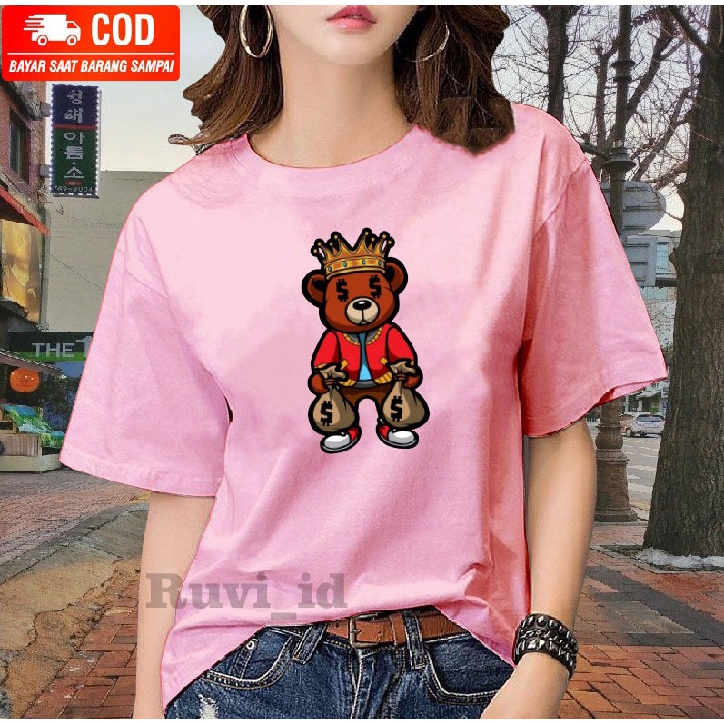Ruvi_id-KAOS DISTRO / BELI 3 GRATIS HEADSET EXTRA BAS / KAOS TEDDY BEAR VIRAL / KAOS WANITA / KAOS PRIA / KAOS WANITA KOREAN STYLE / KAOS IMPORT / KAOS OBLONG / BLUS / T-SHIRT / ATASAN KEKINIAN / KAOS KATUN COMBED / KAOS OVERSIZE / KAOS MURAH