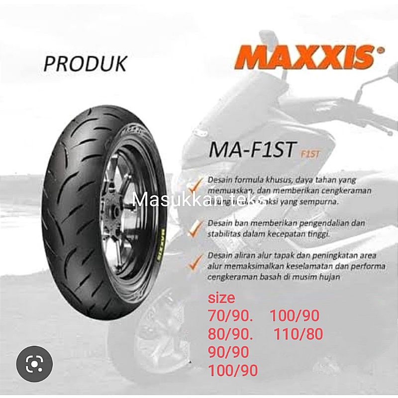 BAN MAXXIS VICTRA S98 ST TUBELES SCOOTER MATIC ( 70/90 - 80/90 - 90/90 - 100/80 - 100/90 - 110/80 RING 14 ) FREE PENTIL ALL MATIC