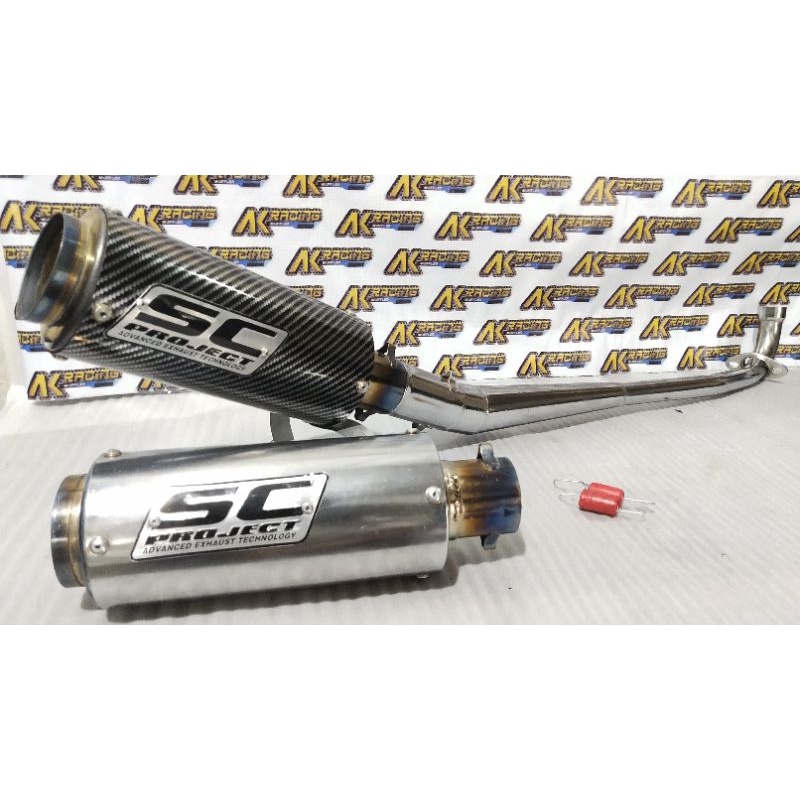 KNALPOT RACING SC PROJECT CARBON Supra Revo Blade Karisma Smash Jupiter Shogun