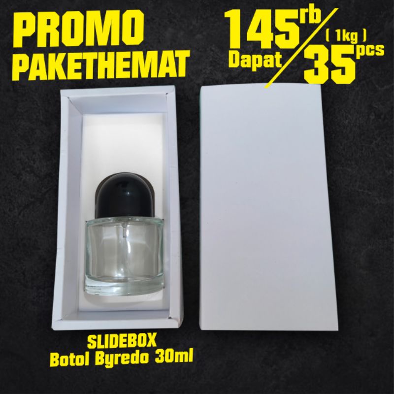

(PAKET HEMAT SEKILO) ISI 35PCS Sliding Box Botol Byredo 30ml