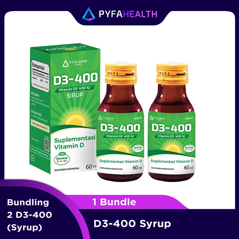 Bundle 2 D3-400 Sirup Suplemen Vitamin D3