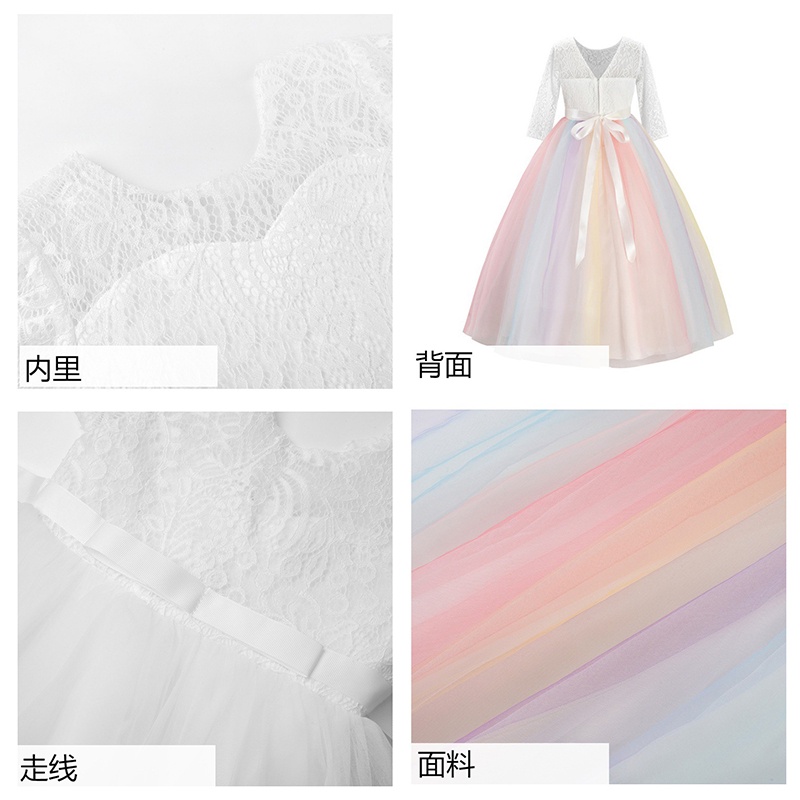 Unicorn Gaun Pesta Ulang Tahun Anak Lengan Panjang Long Dress Pesta Anak Perempuan