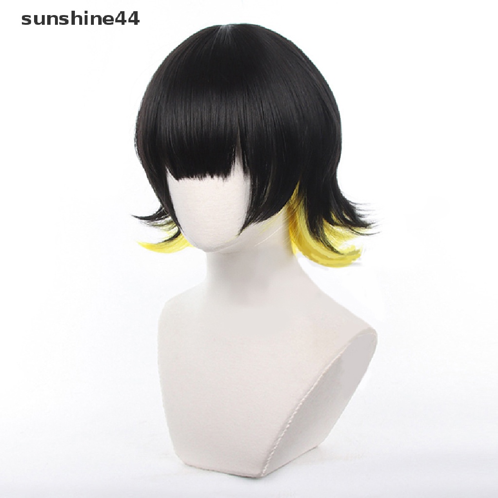 Sunshine Anime Blue Lock Bachira Meguru Cosplay Wig Pria Tahan Panas Wig Karnaval Props.