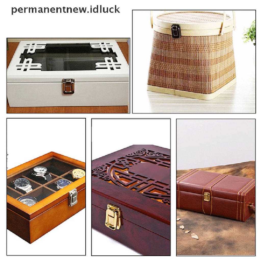 [luckypermanentnew] Small Wine Chest Case Gift Box Toggle Latch Koper Kunci Pengait Hardware [ID]