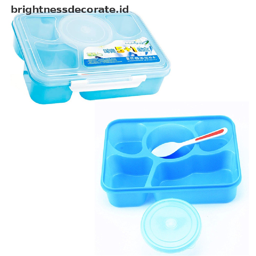 [Birth] New Kotak Makan Bento Microwave+Sendok Peralatan Piknik Food Container Storage Box [ID]