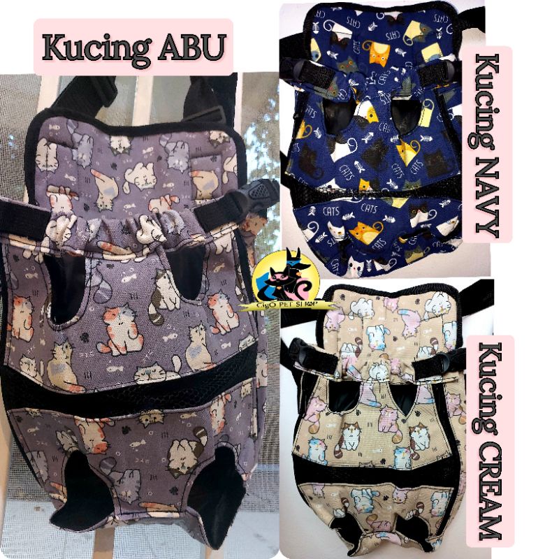 Tas import travel gendongan ransel anjing kucing hewan peliharaan simple cantik murah