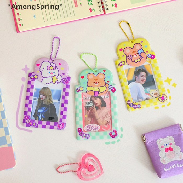

Paja Amongspring Kawaii Rabbit Kpop Photocard Card Holder Photo Protector I